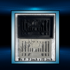 TAJ MAHEL Rubber Jali Mould 9x15 Inch